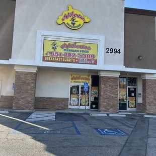 the front of the store