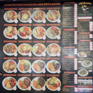 the menu