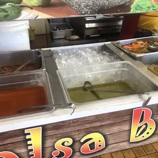 Salsa bar, help yourself