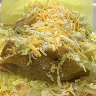 Sorry I ate one taco before I took the picture. There was supposed to be three in this picture. Beef Tacos