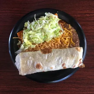 #6 Burrito Enchilada Plate