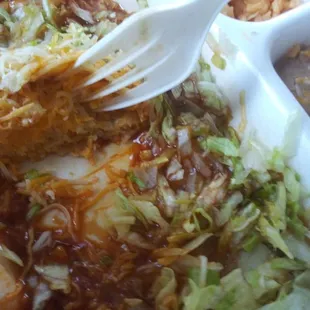 cheese in the enchilada was not even melted