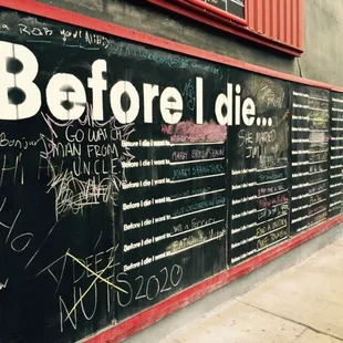 Must see the &apos;before I die&apos; sign outside the alibi.