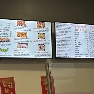 Sushi Menu