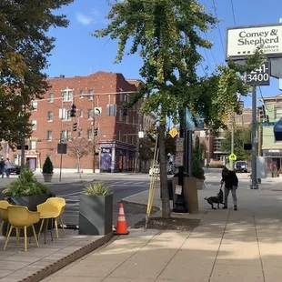 Street patio seating