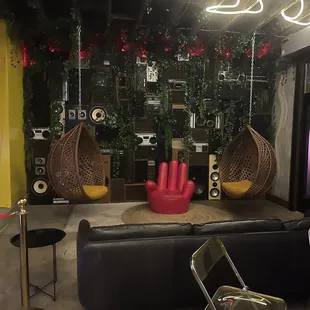 Part of the indoor seating