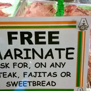 Free marinade...