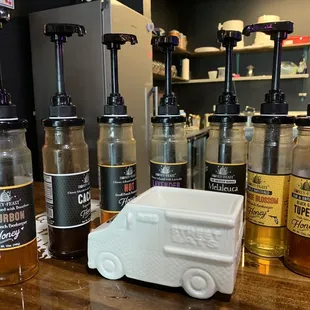 Sample the infused honey