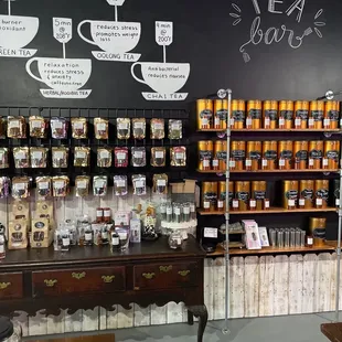 Some of the tea available.