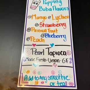 boba teas!