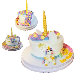 Fat Unicorn eating a piece of cake