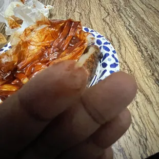 Fingernail in food!