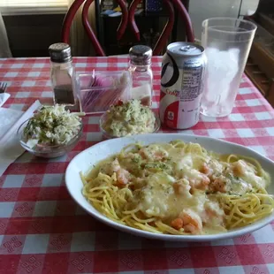 Fri menu item shrimp spaghetti