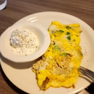 Turkey and avocado  omelet