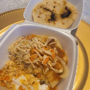 Chorizo pupusa