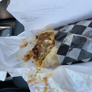a burrito in a wrapper