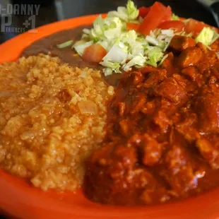 Main parts of the Carne Asada platter