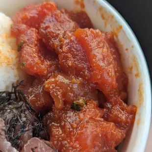 Masago wasabi ahi poke