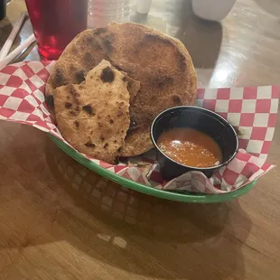 Complement tostadas and salsas