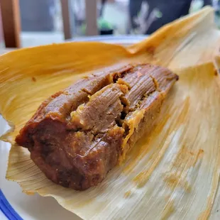 Pork Tamale, unwrapped