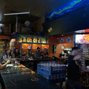 people sitting at the bar