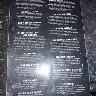 Draft Menu