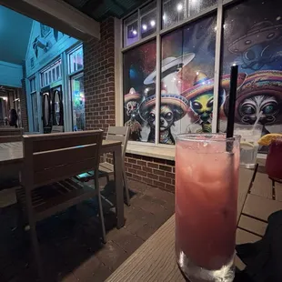 Strawberry coconut margarita mocktail