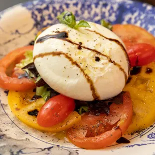 Buratta salad with heirlom tomatoes