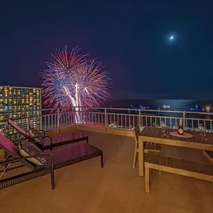 Friday night fireworks from the Ilikai Penthouse