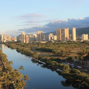view from our condo of Ala Wai canal
