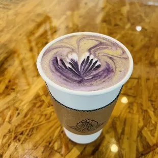 Ube latte