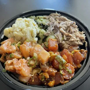 Poke Bowl with 2 sides and Kalua Pork