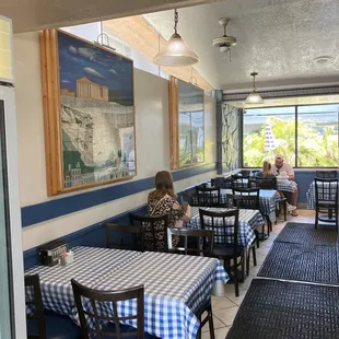 people sitting at tables