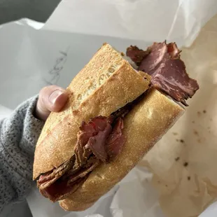 Pastrami and Swiss (they forgot to add the Swiss lol)