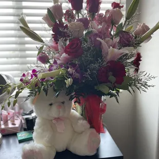 Bouquet and Bear