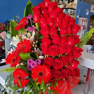 4 Dozen red roses in a box...love forever