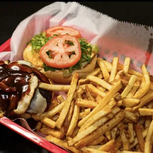 Mushrooms Swiss burger