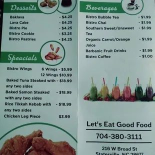 Menu.