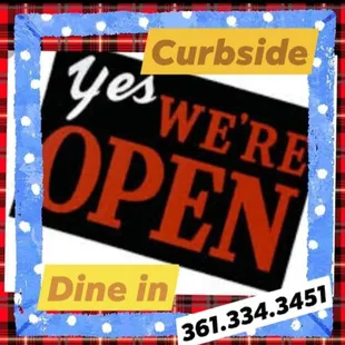 yes we&apos;re open sign