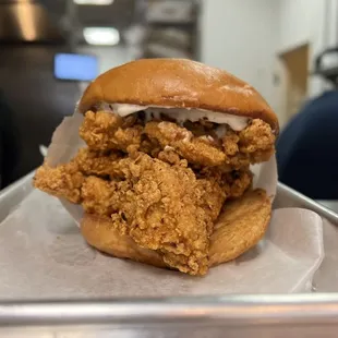 a fried chicken sandwich