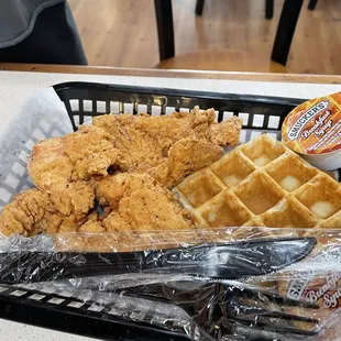 Chicken and waffles