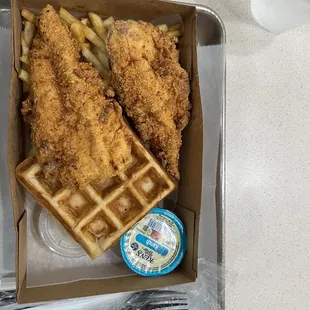 chicken and waffles