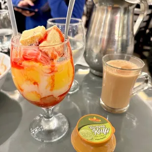 a dessert in a glass