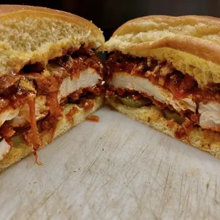 65 CHICKEN BURGER ONLY AT ALI's Pizza  Thick and juicy layered meet inside and beauty crunchy look outside  Can't get any better