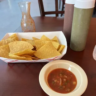 Chips and salsa with the perfect amount of spice