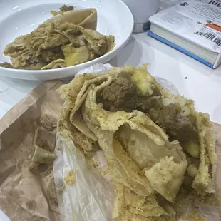 Goat and Chicken rotis