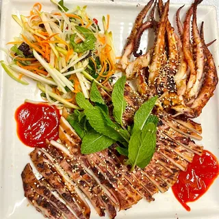 Grilled Squid with Sate