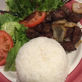 Diced Filet Mignon Beef with Rice