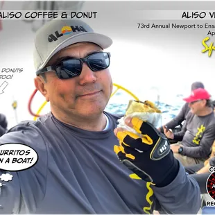 Tasty breakfast burritos on a boat... &apos;Life is Good, make it Great! - Thank you Ly &amp; Na
