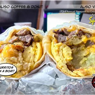 Tasty breakfast burritos on a boat... &apos;Life is Good, make it Great! - Thank you Ly &amp; Na